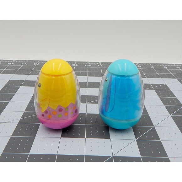 Playskool Weebles Spring Basket Figures Blue Bunny 39 Chick 40 Pair - Picture 2 of 6